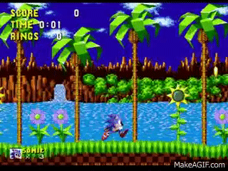 Sonic Gameplay Level 1 Sega Mega Drive On Make A Gif
