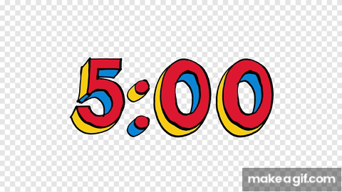 Hero Colors DIY 5 Minute Countdown - Transparent Background - FREE DOWNLOAD  on Make a GIF