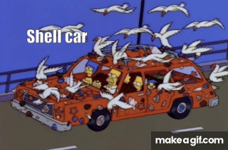 Simpsons shell car on Make a GIF