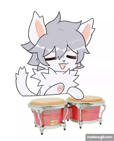 Cat drum on Make a GIF