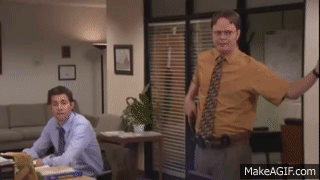 The Office - Dwight fires a gun in the office on Make a GIF