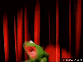Kermit the Frog YAY! Arm flail original on Make a GIF