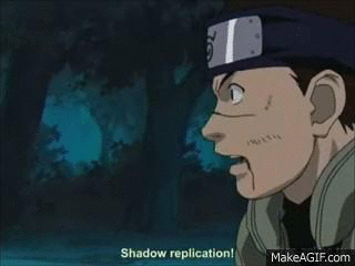 Naruto's first multi shadow clone jutsu on Make a GIF