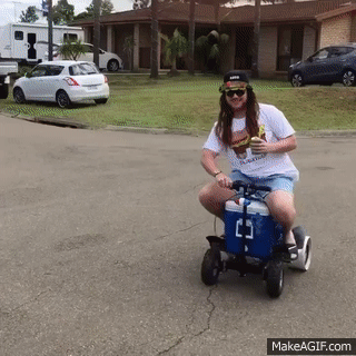 Motorised Esky Drifting In Australia on Make a GIF