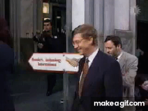Bill Gates gets pie in face