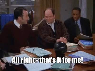 George Costanza leaving on a high note. on Make a GIF