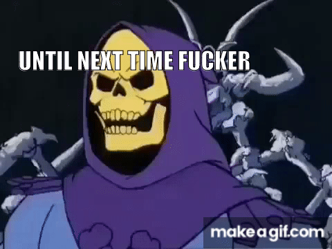 skeletor running on Make a GIF