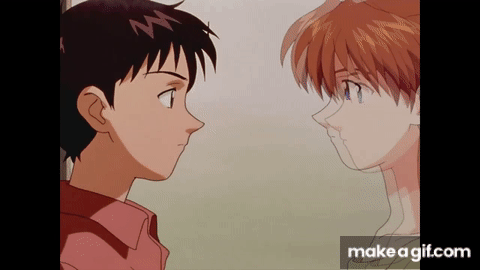 Asuka, Shinji, and the Difficulties of Romance (Eva Ep. 15) on Make a GIF