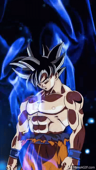 Dragon Ball Son Goku Powering Up Ultra Instinct GIF  GIFDBcom