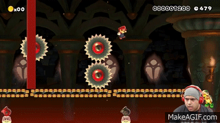 FIRST RAGE QUIT - SUPER MARIO MAKER on Make a GIF