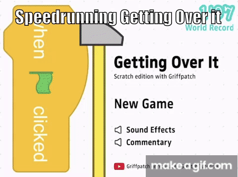 Getting Over It (Scratch version) Speedrun/walkthrough on Make a GIF