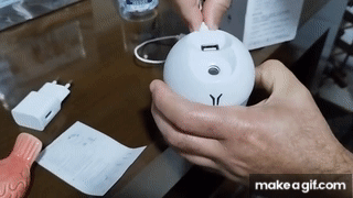 Mini Umidificador USB e Aromatizador comprado no Aliexpress on Make a GIF