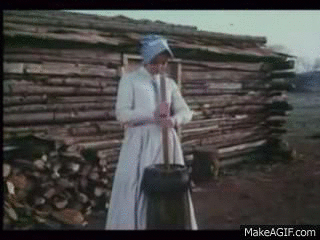 Pioneer woman butter churning