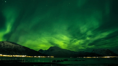 Emerge of the Northern Lights: Vesterålen, Norway, 2016 | 4k on Make a GIF
