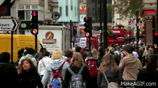 People Walking on a Busy Street in London, HD Stock Footage on Make a GIF
