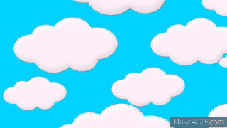 Cartoon Clouds in Sky - Free Royalty Animation Footage on Make a GIF