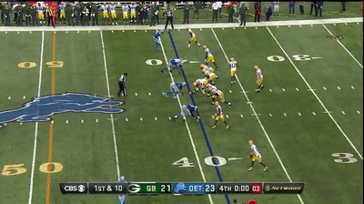 Aaron Rodgers' Amazing Hail Mary: The Miracle in Motown! | Packers vs. Lions  | NFL on Make a GIF