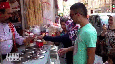 Scream for Ice Cream | Turkish Ice Cream Man Trolls Customers on Make a GIF