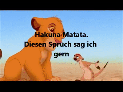 Der Konig Der Lowen Hakuna Matata Lyrics On Make A Gif
