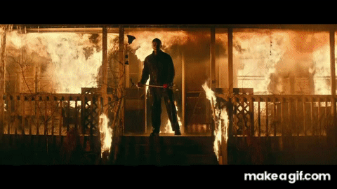 Halloween Kills 2021 Michael Myers Firefighter Scene On Make A GIF