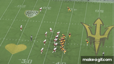 Ricky Pearsall throws a deep completion for Arizona State in this clip, showing his versatility. He won't throw enough in the NFL to impact his dynasty value.