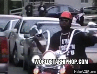 Young Buck Falls On Motorcycle In Detroit !!! on Make a GIF