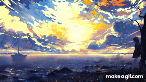 4K QUALITY Relaxing and Beautiful Anime Scenery on Make a GIF