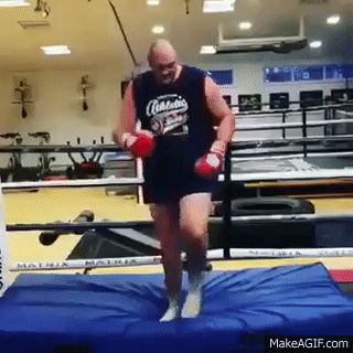 Tyson Fury dancing on Make a GIF