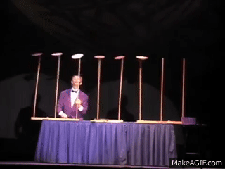 Plate spinning routine by Henrik Bothe on Make a GIF