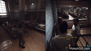 A WAY OUT Gameplay Walkthrough Part 1 Full Game (Xbox One X) - NoCommentary on Make a GIF