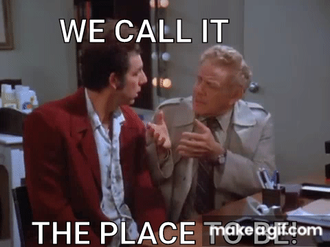 Seinfeld S07E17 The Doll: The place to be! on Make a GIF