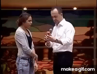 menina sentindo o cheiro da cerveja meme on Make a GIF