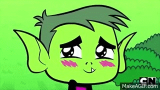 Beast Boy Kisses Raven I Teen Titans Go! I Cartoon Network on Make a GIF