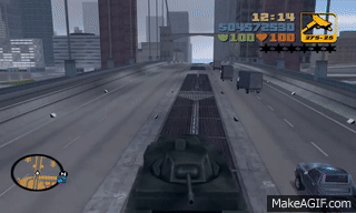 Grand Theft Auto 3 - Flying Tank (720p HD) on Make a GIF