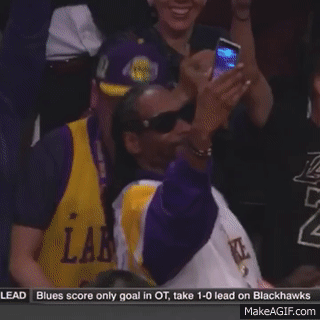 Snoop Dog at Kobe's Last Game on Make a GIF