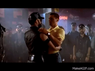 POLICE ACADEMY (1984) THE BLUE OYSTER &quot;SALAD&quot; BAR on Make a GIF