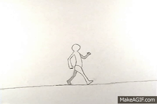 man walking away gif