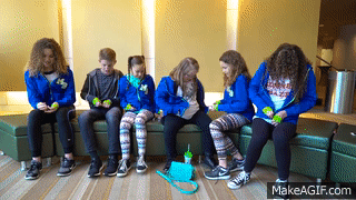 No Thumbs Challenge Mattybraps Vs Haschak Sisters Vs Sarah Grace On Make A Gif