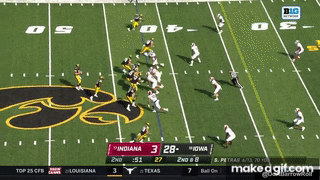 Sam LaPorta runs an in route for a nice gain against Indiana. This kind of play will be central to his dynasty fantasy football value.