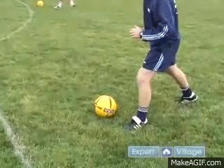 kicking soccer ball gif
