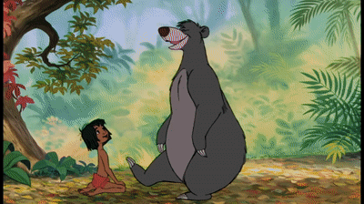 Le Livre de la Jungle - Extrait Exclusif  Chanson Il en faut peu pour  tre heureux - Baloo on Make a GIF