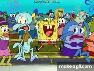 spongebob excited gif