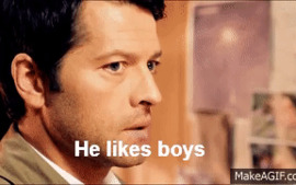 Castiel Dean He Likes Boys Song Video Request On Make A Gif