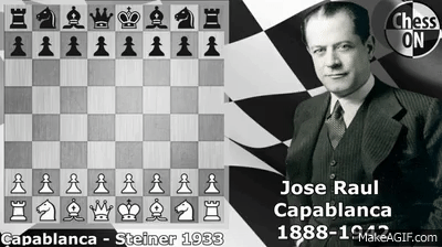 Best Chess Games of all Time - Jose Raul Capablanca on Make a GIF