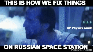 THIS IS HOW WE FIX PROBLEMS ON RUSSIAN SPACE STATION!!!!!! on Make a GIF