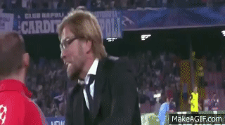 Jürgen Klopp vs referee (Napoli) on Make a GIF