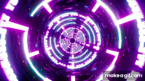 Neon Lights Portal - Tunnel Background Screensaver [1 Hour Animation Looped  Background] on Make a GIF