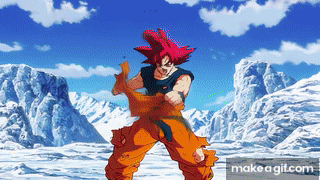 Dragon Ball Super: Broly Goku Super Saiyan Blue Transformation (English  Dub) on Make a GIF