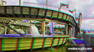 3D Video WaterSlide 3D Roller Coaster Ride for ANAGLYPH 3D