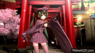 60fps Full風 千本桜 Senbonzakura One Thousand Cherry Trees Hatsune Miku 初音ミク Diva English Romaji On Make A Gif